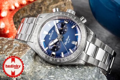 Edox SkyDiver Chronograph Quartz 10116-3-buidn Limited Edition 1000pcs ( + cinturino di ricambio )