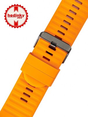 Ricardo Cinturino in silicone 26 mm (per Garmin Fenix 8/7X/6X (51 mm), Tactix ecc.), arancione, QuickFit